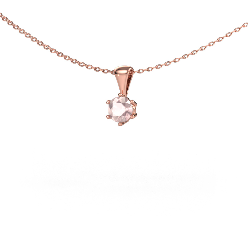 Image of Necklace Fay 585 rose gold Morganite champagne 4.7 mm