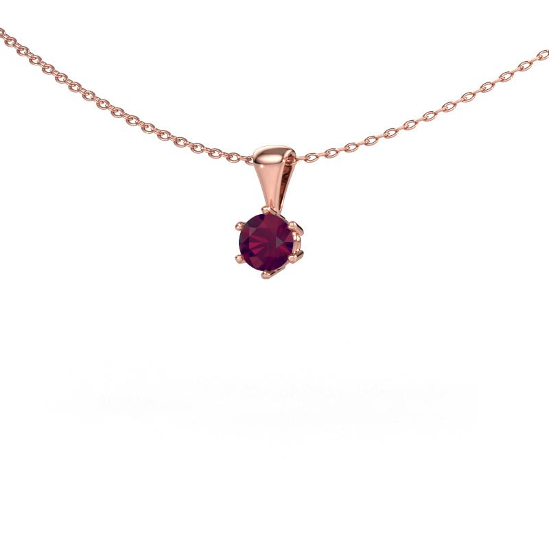 Afbeelding van Ketting Fay 585 rosé goud Rhodoliet 4.7 mm