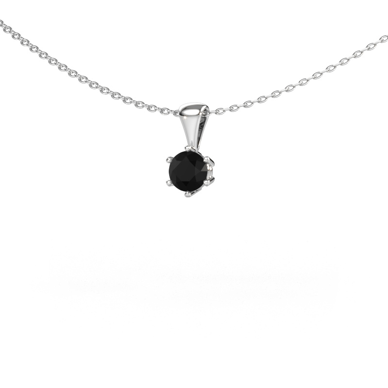 Image of Necklace Fay 585 white gold Black diamond 0.48 crt