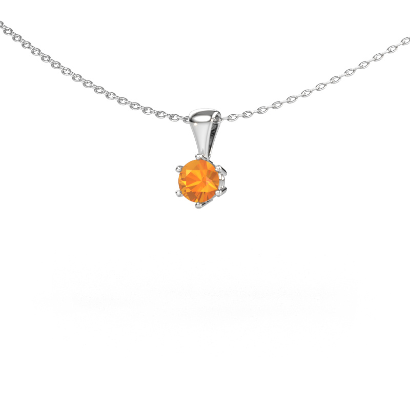 Image of Necklace Fay 585 white gold Citrin 4.7 mm