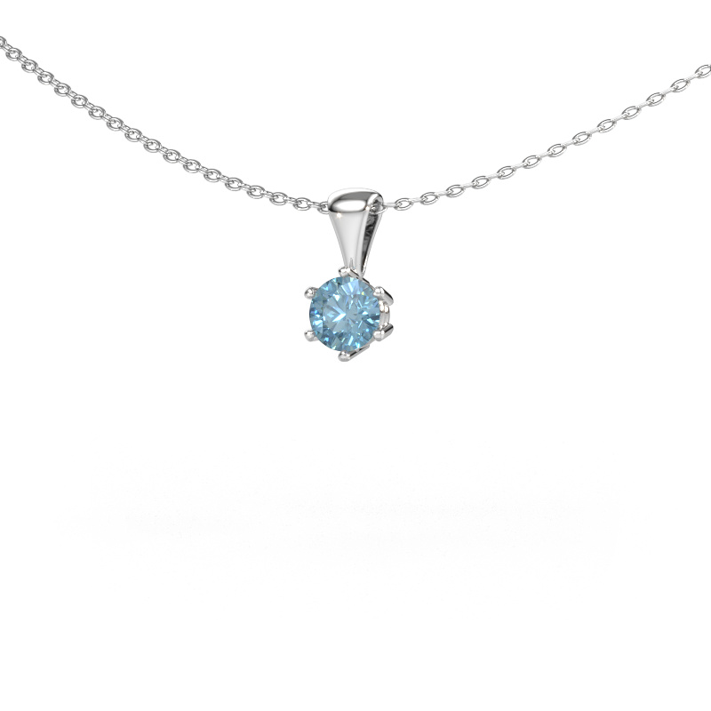 Bild von Kette Fay 950 Platin Blauer Labordiamant 4.7 mm