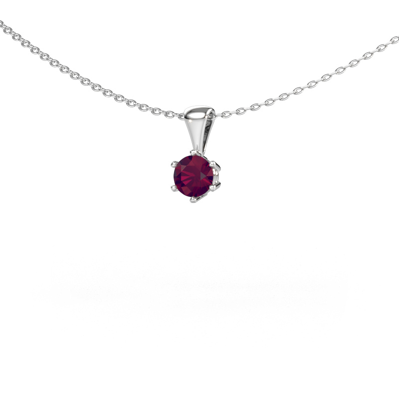 Image of Necklace Fay 950 platinum Rhodolite 4.7 mm