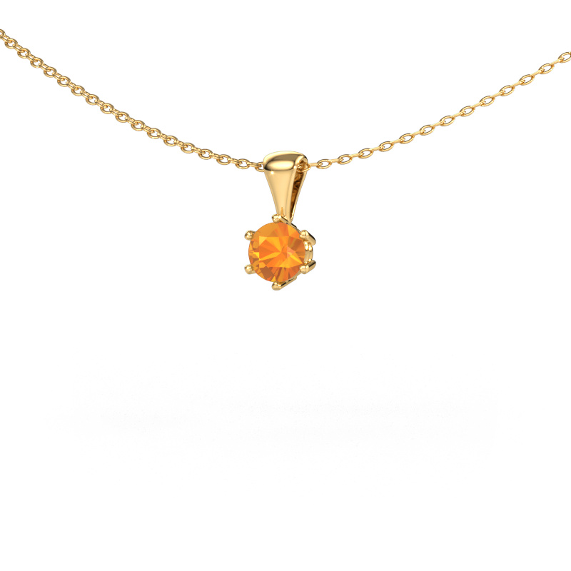 Image of Necklace Fay 585 gold Citrin 4.7 mm