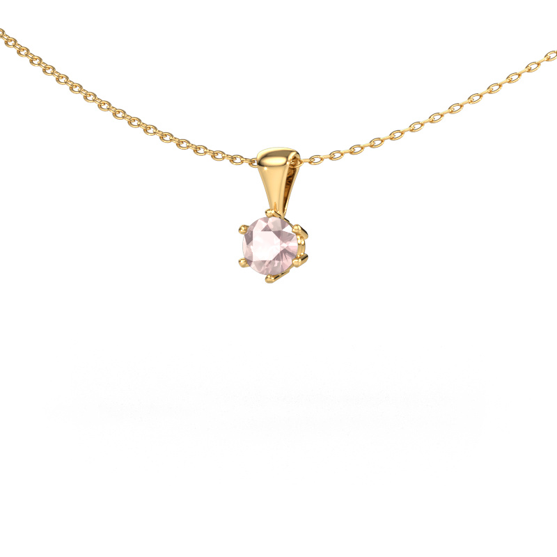 Image of Necklace Fay 585 gold Morganite champagne 4.7 mm
