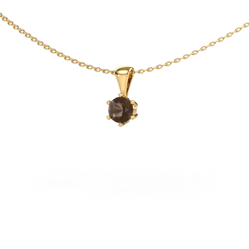 Image of Necklace Fay 585 gold Smokey quartz 4.7 mm
