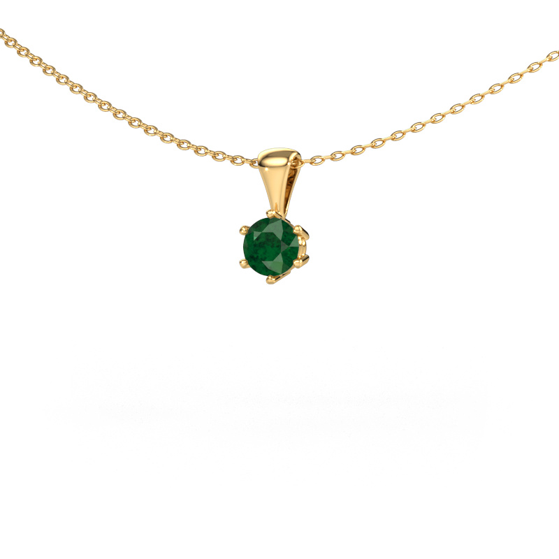 Image of Necklace Fay 585 gold Emerald 4.7 mm