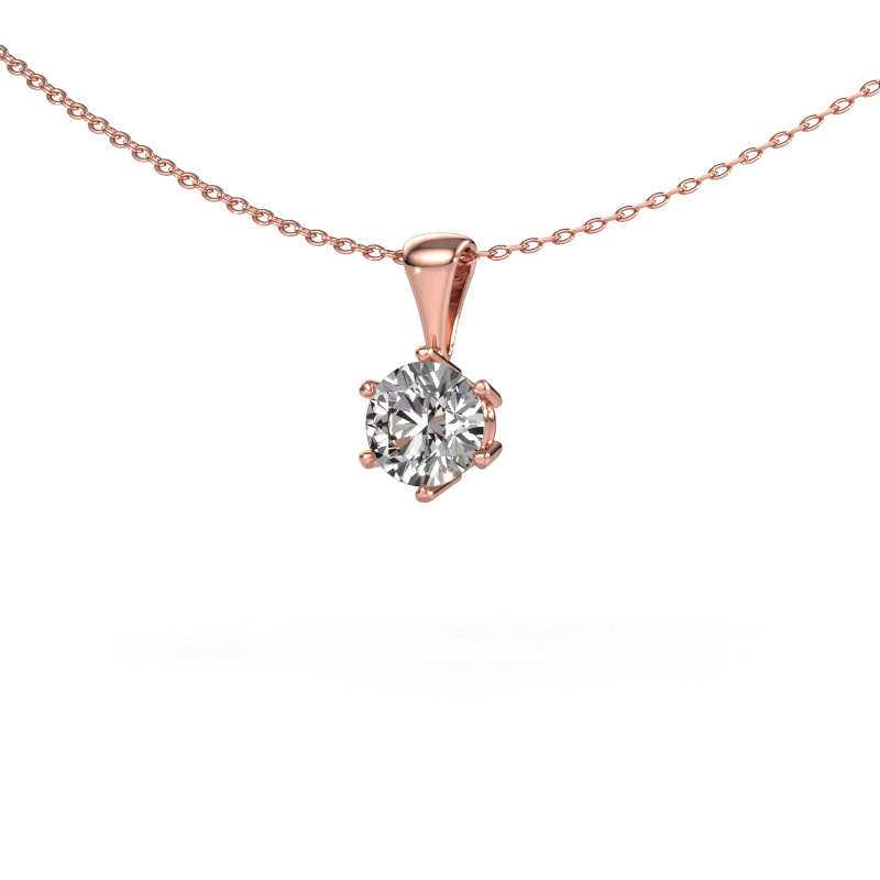 Image of Necklace Fay 585 rose gold Diamond 1.00 crt