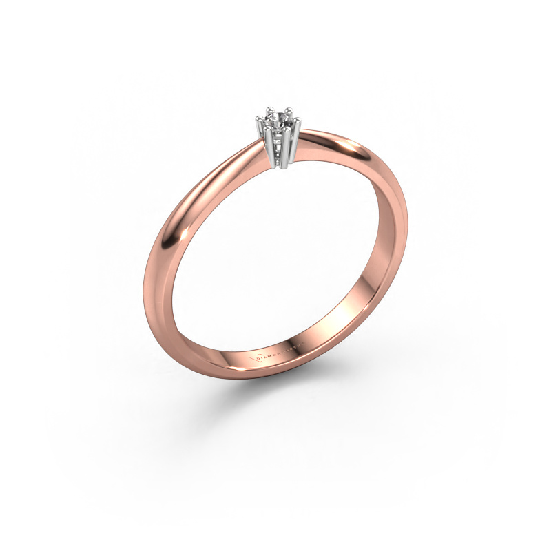 Image of Engagement ring Fay 585 rose gold Diamond 0.03 crt