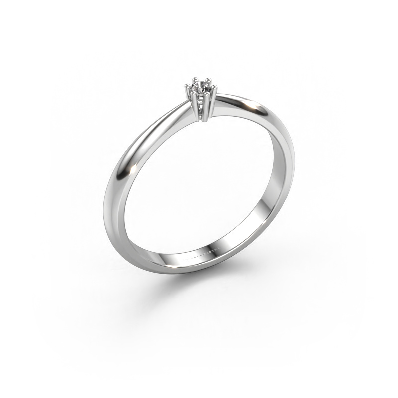 Image of Engagement ring Fay 950 platinum Diamond 0.03 crt