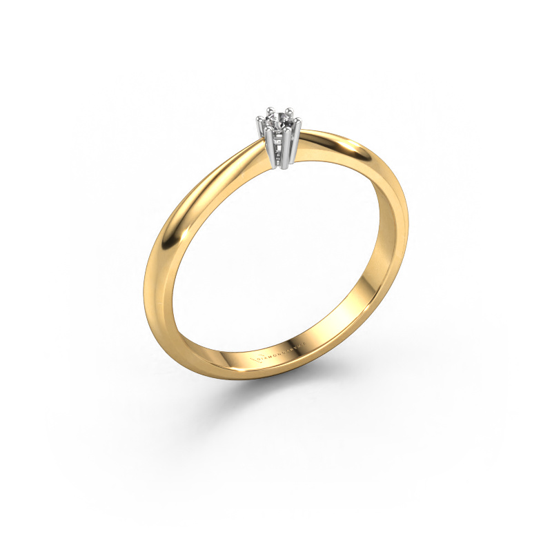 Image de Bague de fiançailles Fay 585 or jaune Diamant 0.03 crt