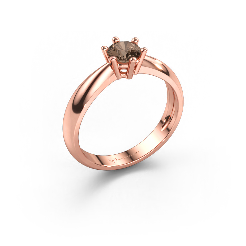 Image de Bague de fiançailles Fay 585 or rose Diamant brun 0.50 crt