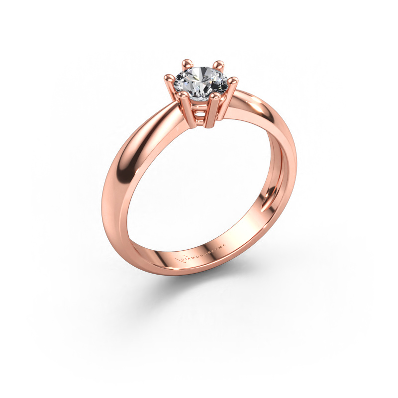 Immagine di Anello di fidanzamento Fay 585 oro rosa Diamante lab grown 0.50 crt