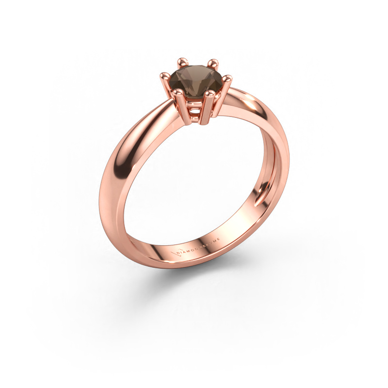 Bild av Förlovningsring Fay 585 roséguld Rökkvarts 5 mm