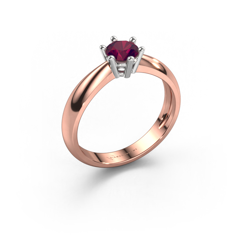 Image of Engagement ring Fay 585 rose gold Rhodolite 5 mm