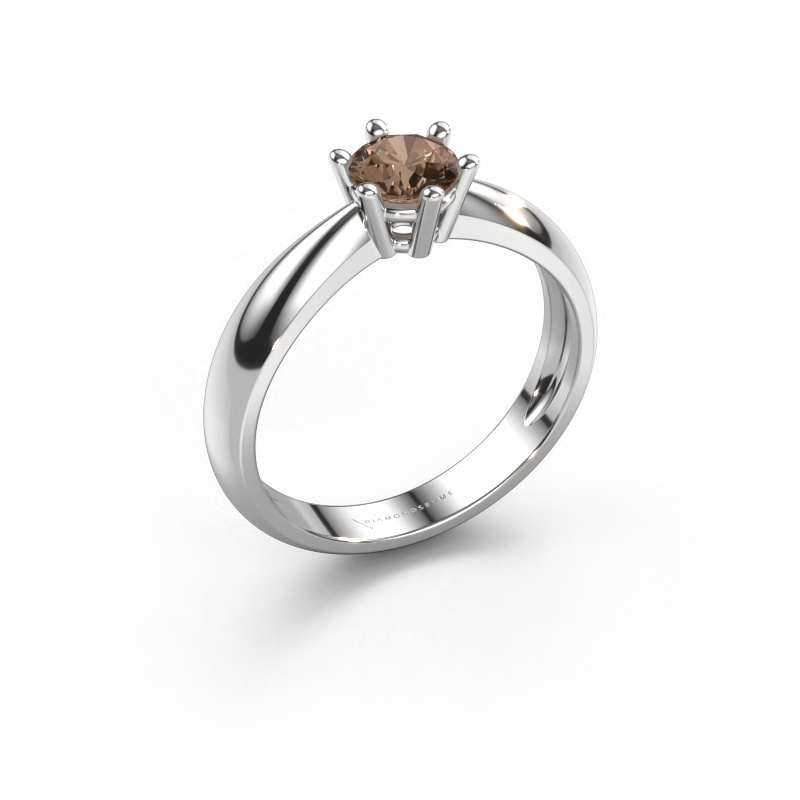 Image of Engagement ring Fay 585 white gold Brown diamond 0.50 crt