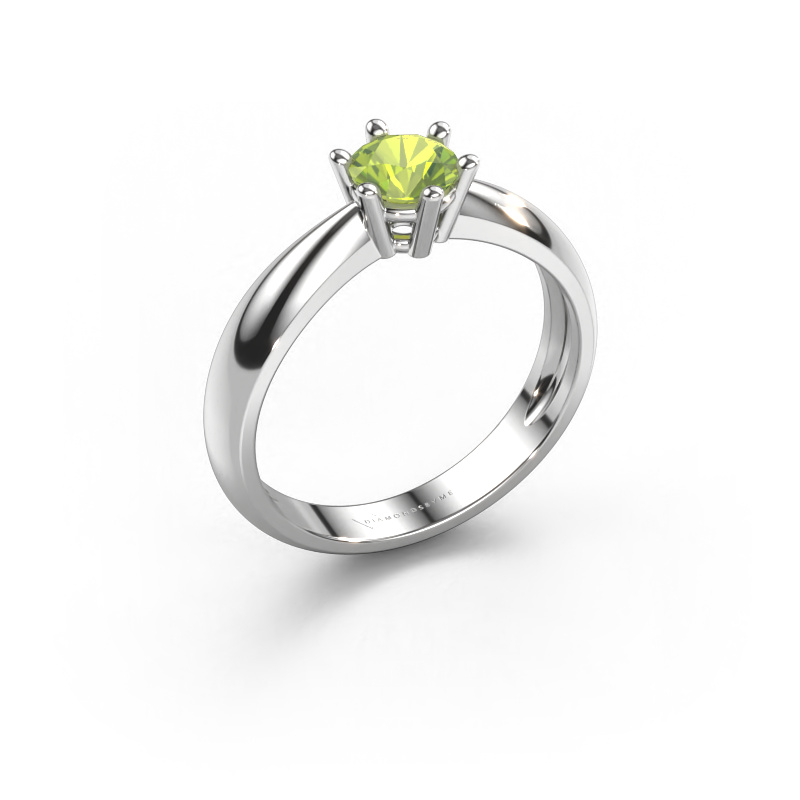 Image of Engagement ring Fay 950 platinum Peridot 5 mm
