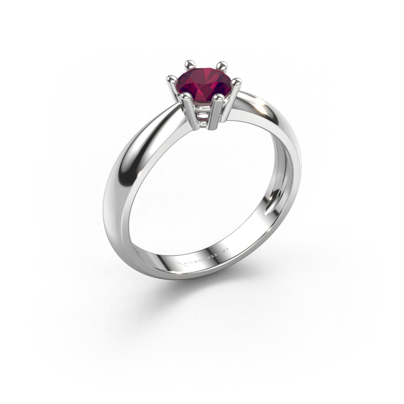 Image of Engagement ring Fay 585 white gold Rhodolite 5 mm