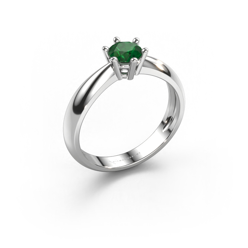 Image of Engagement ring Fay 950 platinum Emerald 5 mm