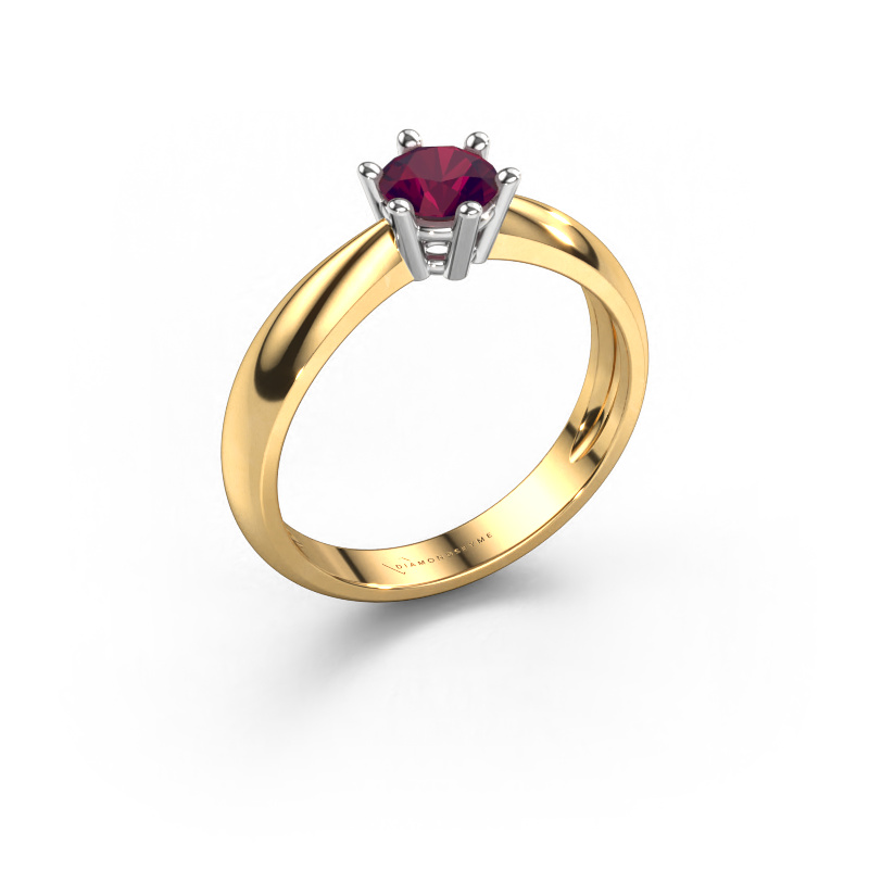 Image of Engagement ring Fay 585 gold Rhodolite 5 mm