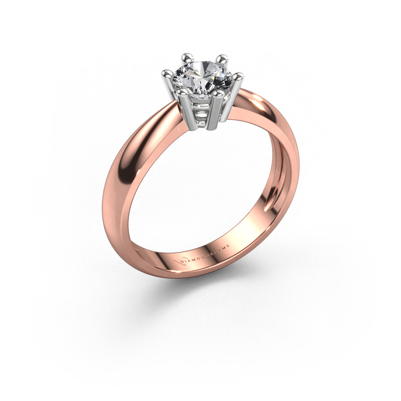 Image of Engagement ring Fay 585 rose gold Lab grown diamond 0.70 crt