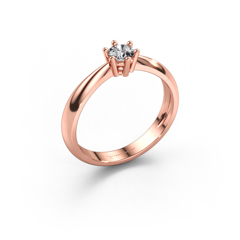 Immagine di Anello di fidanzamento Fay 585 oro rosa Diamante 0.25 crt
