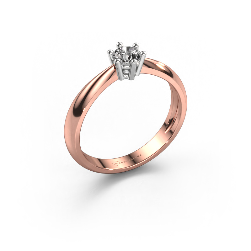 Image de Bague de fiançailles Fay 585 or rose Diamant 0.30 crt