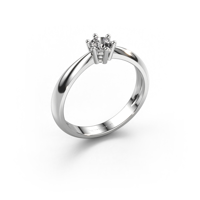 Image of Engagement ring Fay 585 white gold Diamond 0.30 crt