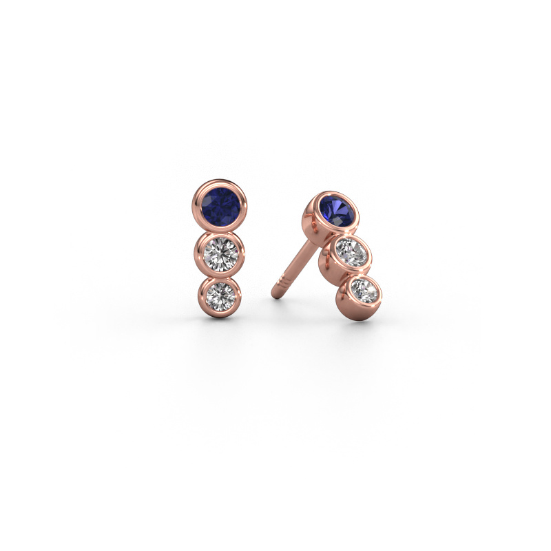Image of Earrings Felica 585 rose gold Sapphire 2.7 mm