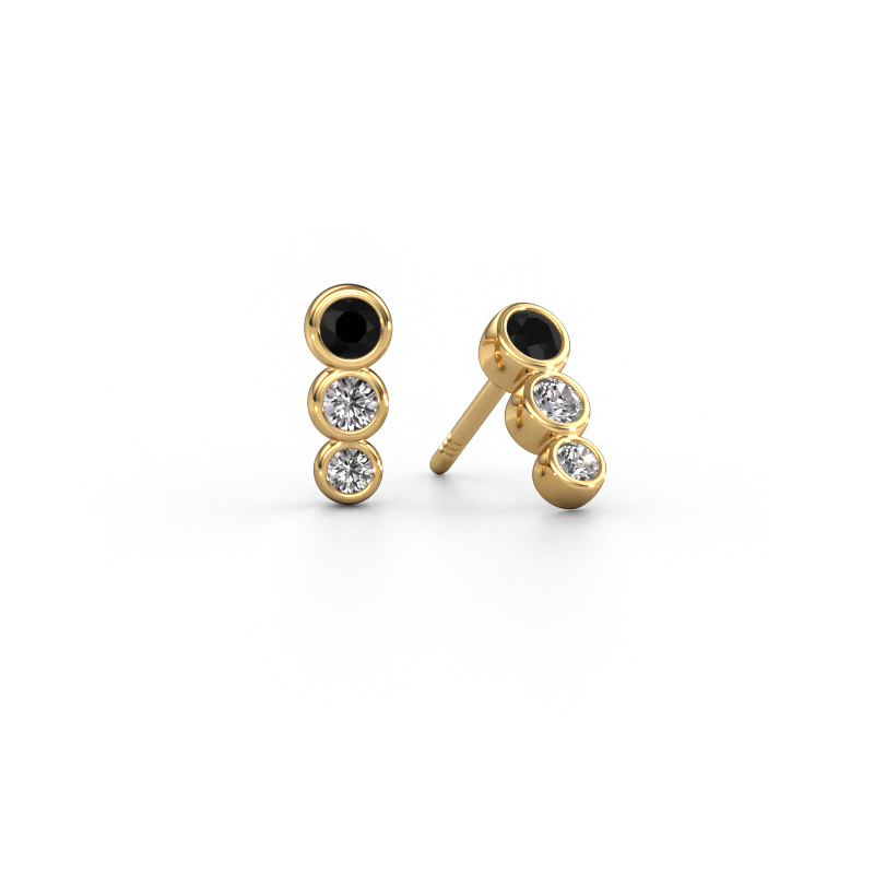 Image of Earrings Felica 585 gold Black diamond 0.362 crt
