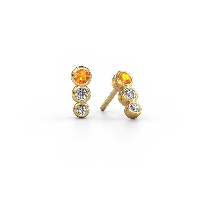 Image of Earrings Felica 585 gold Citrin 2.7 mm
