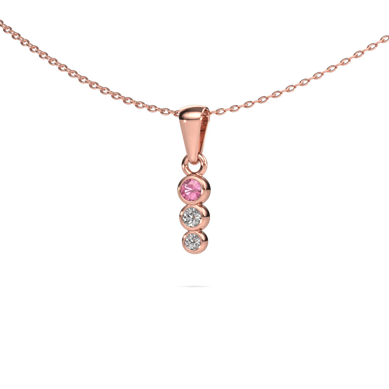 Image of Pendant Felica 585 rose gold Pink sapphire 2.7 mm