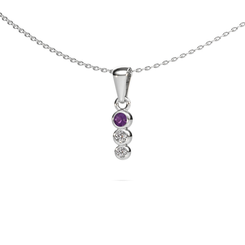 Image of Pendant Felica 585 white gold Amethyst 2.7 mm