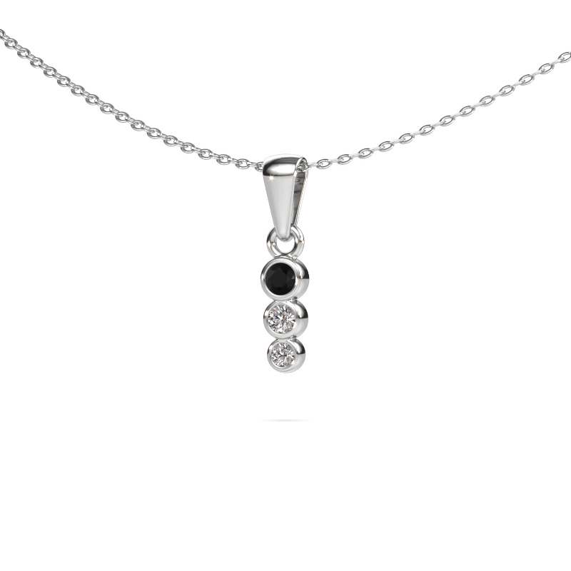 Image of Pendant Felica 585 white gold Black diamond 0.181 crt