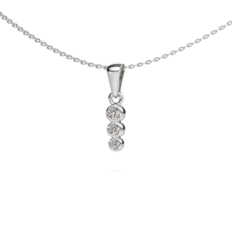 Image of Pendant Felica 585 white gold Diamond 0.165 crt