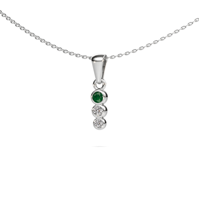 Image of Pendant Felica 585 white gold Emerald 2.7 mm