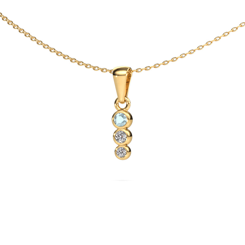 Image of Pendant Felica 585 gold Aquamarine 2.7 mm
