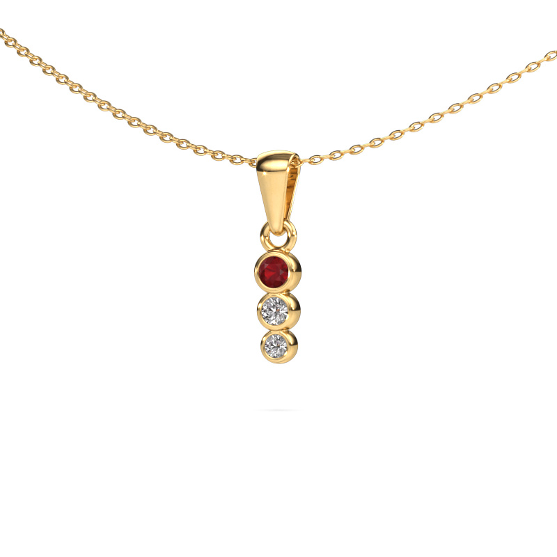 Image of Pendant Felica 585 gold Ruby 2.7 mm