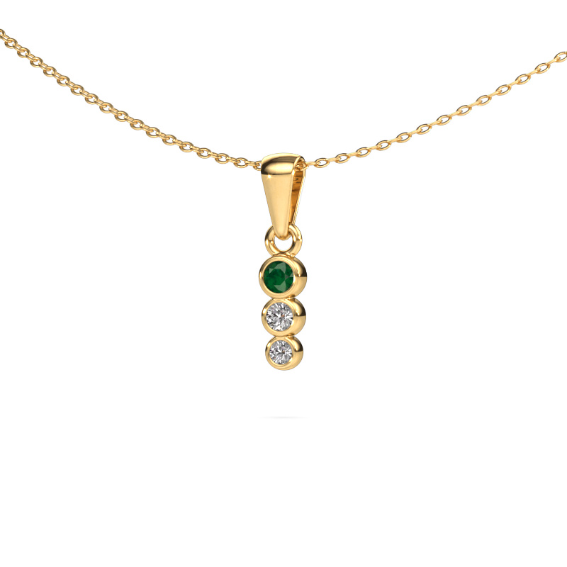 Image of Pendant Felica 585 gold Emerald 2.7 mm