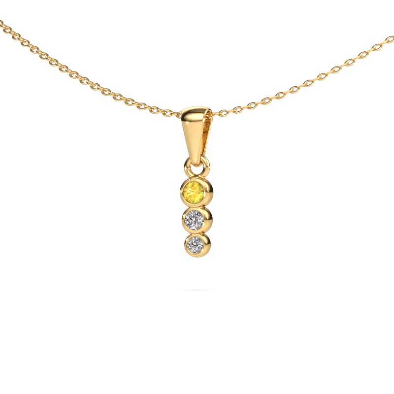 Image of Pendant Felica 585 gold Yellow sapphire 2.7 mm