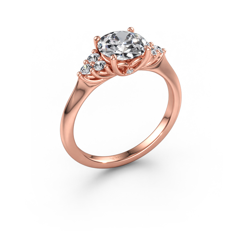 Immagine di Anello di fidanzamento Felipa RND 585 oro rosa Diamante lab grown 1.693 crt