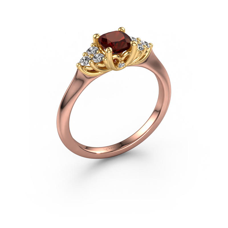 Bild von Verlobungsring Felipa CUS 585 Roségold Granat 5 mm