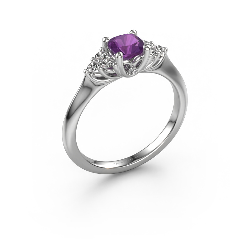 Image of Engagement ring Felipa CUS 950 platinum Amethyst 5 mm
