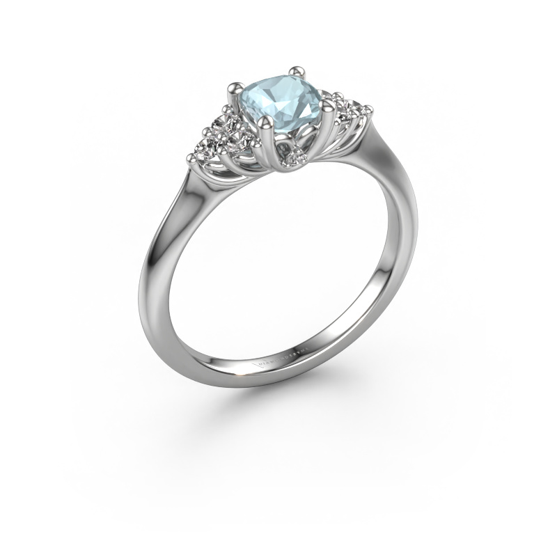 Image of Engagement ring Felipa CUS 950 platinum Aquamarine 5 mm