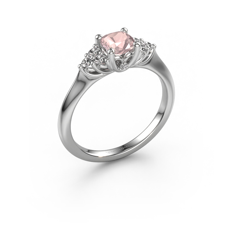 Image of Engagement ring Felipa CUS 950 platinum Morganite champagne 5 mm
