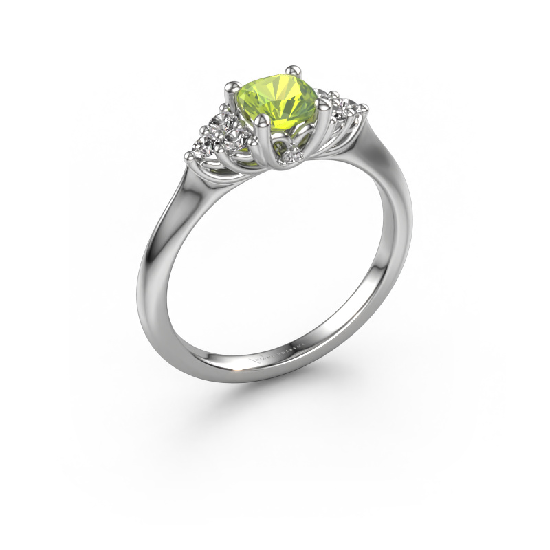 Image of Engagement ring Felipa CUS 950 platinum Peridot 5 mm