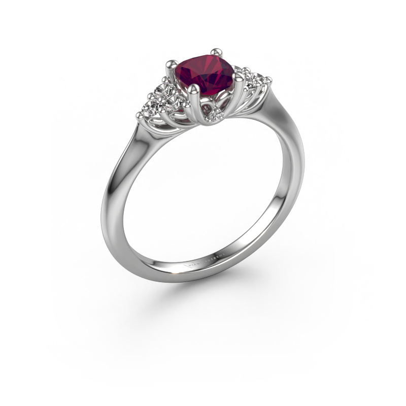 Image of Engagement ring Felipa CUS 950 platinum Rhodolite 5 mm