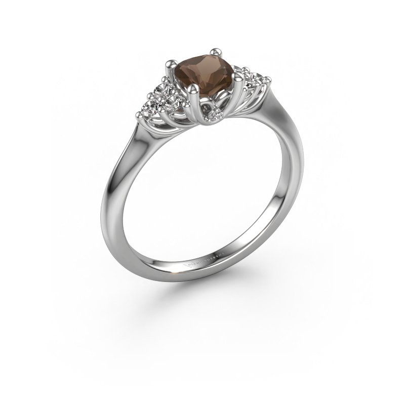 Image of Engagement ring Felipa CUS 950 platinum Smokey quartz 5 mm