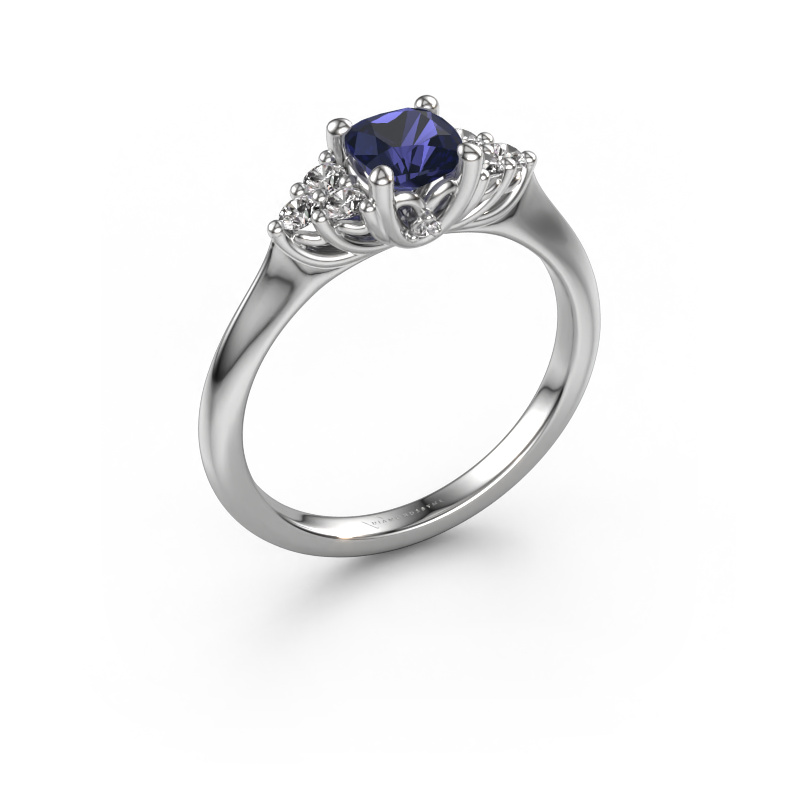 Image of Engagement ring Felipa CUS 950 platinum Sapphire 5 mm