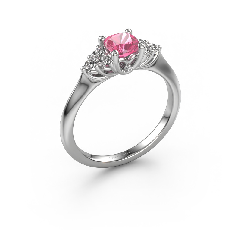 Image of Engagement ring Felipa CUS 950 platinum Pink sapphire 5 mm