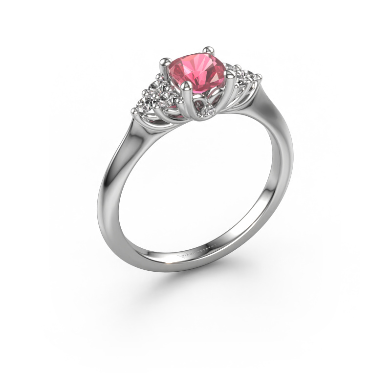 Image of Engagement ring Felipa CUS 950 platinum Tourmaline pink 5 mm